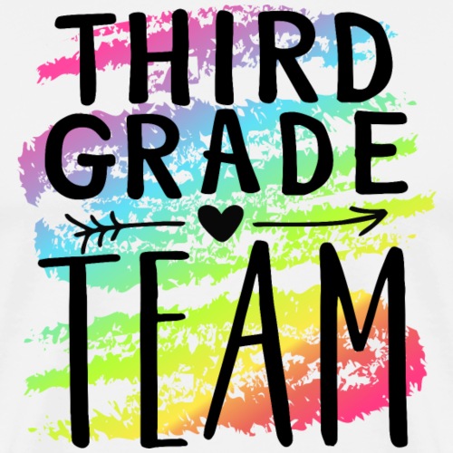 Third Grade Team Crayon Splash Teacher T-Shirts - Men's Premium T-Shirt