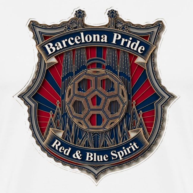 Barcelona Scarlet Pride T Shirt, Soccer City Gift