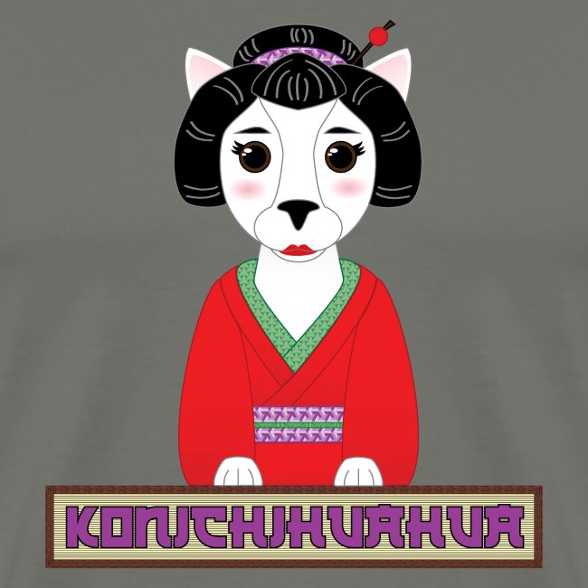 Konichihuahua Japanese / Spanish Geisha Dog Red