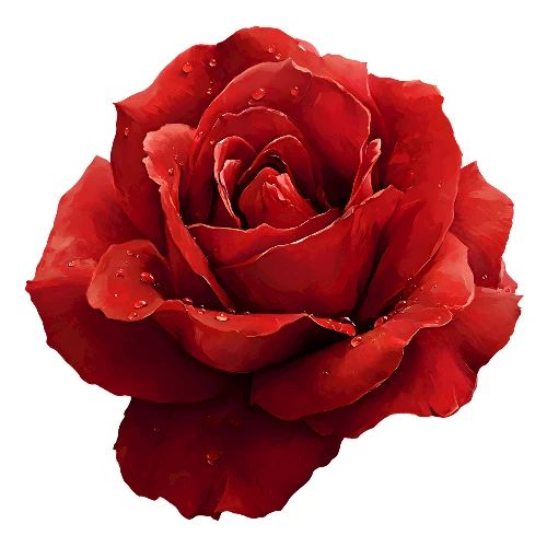 Rose: Crimson Dew Bloom - Men's Premium T-Shirt