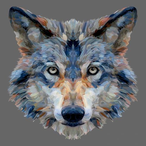 Wolf: Chromatic Wild Gaze - Men's Premium T-Shirt