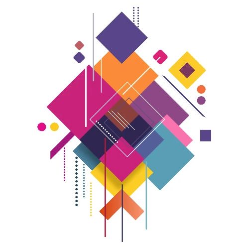 Vibrant Geometry - Men's Premium T-Shirt