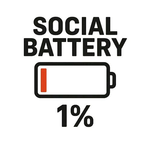 Social battery 1 percent - Men's Premium T-Shirt
