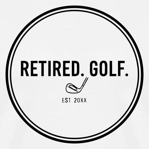 Retired Golf Est 20XX - Custom Retirement Gift Tee - Men's Premium T-Shirt