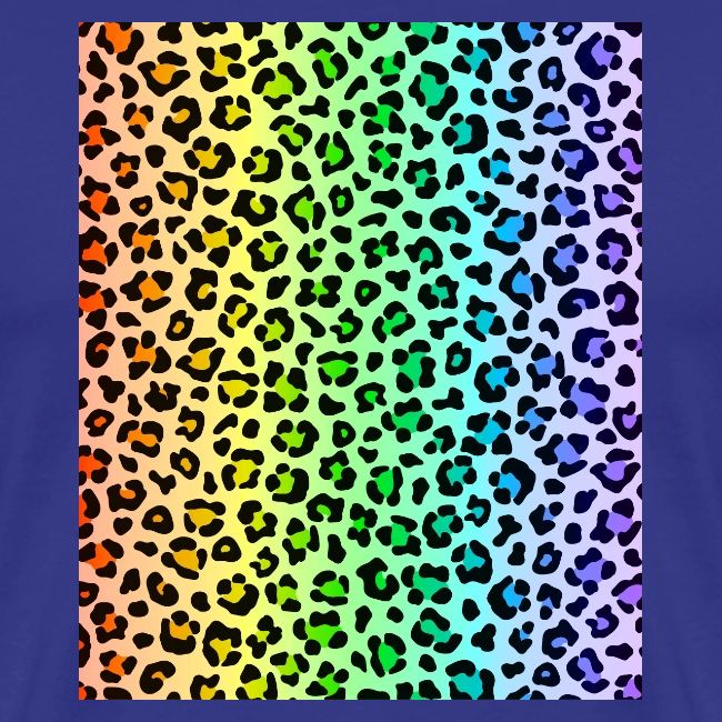 Rainbow color leopard pattern