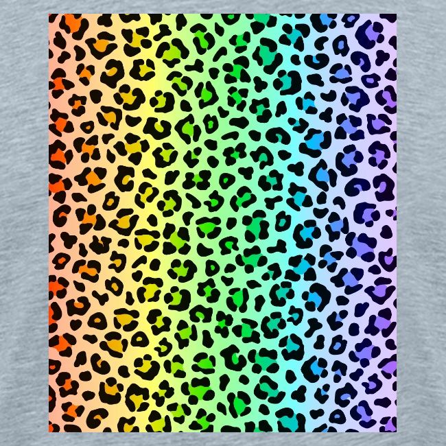 Rainbow color leopard pattern