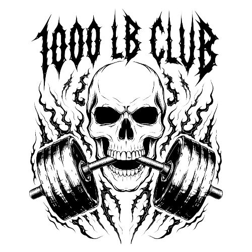 1000 LB Club Skull Barbell Powerlif