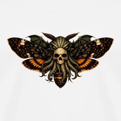Cthulhu Moth Skull - Men's Premium T-Shirt