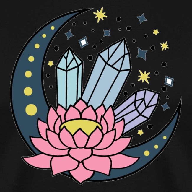 Half A Moon, Healing Crystals Lotus Flower