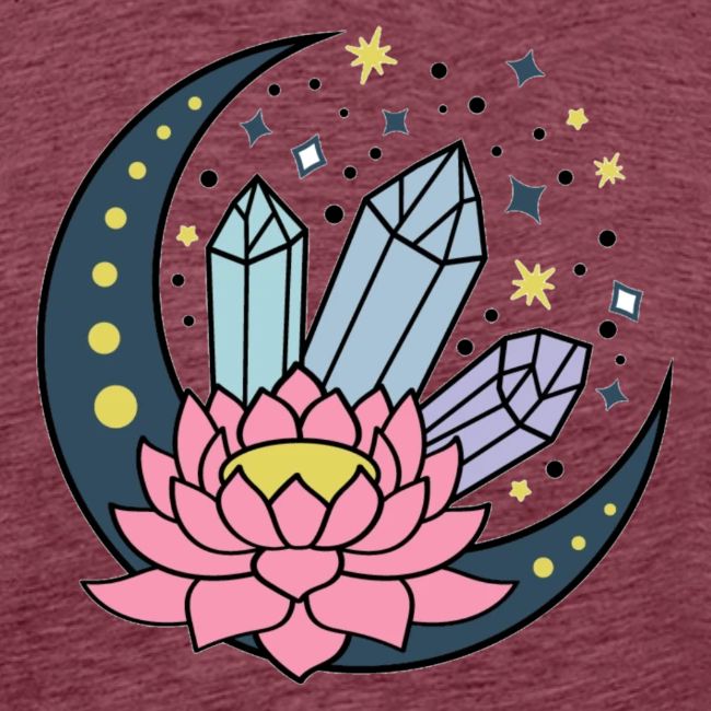 Half A Moon, Healing Crystals Lotus Flower