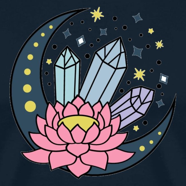 Half A Moon, Healing Crystals Lotus Flower