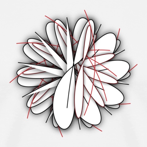 Funky White Chrysanthemum - Men's Premium T-Shirt