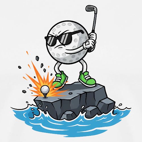 Play It As It Lies Bad Golfer Quote Cotton - Men's Premium T-Shirt