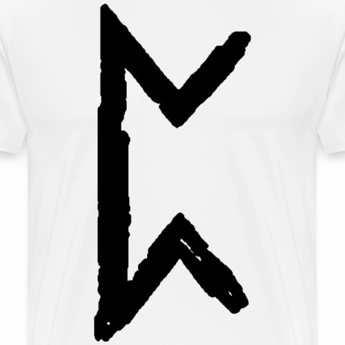 Elder Futhark Rune Perthro - Letter P - Men's Premium T-Shirt