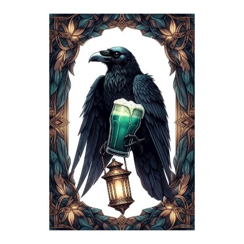 Pint of No Regrets Just Shenanigans Raven T-Shirt - Men's Premium T-Shirt