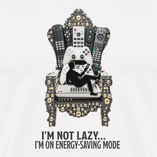 Remote Throne Procrastinator T Shirt, Dad Gift - Men's Premium T-Shirt