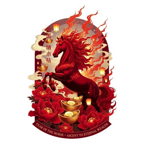 Year of the Horse Ascent T Shirt, Lunar New Year - Men's Premium T-Shirt