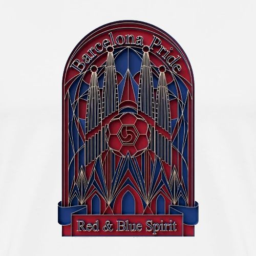 Barcelona Scarlet Pride T Shirt, Vibrant City Gift - Men's Premium T-Shirt