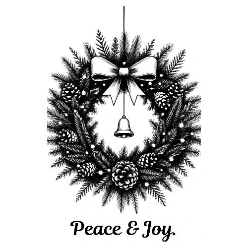 Peace & Joy T-Shirt | Minimalist Elegant Christmas - Men's Premium T-Shirt