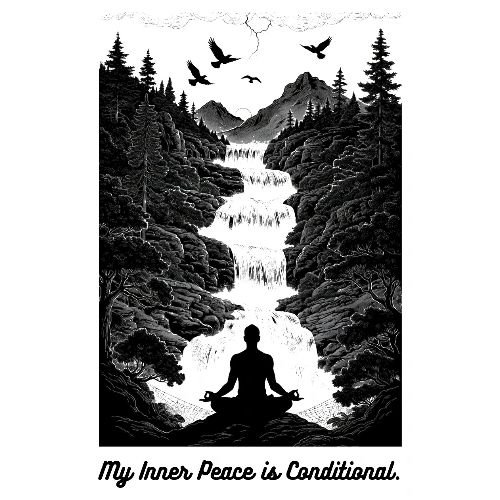 Conditional Inner Peace T-Shirt | Minimalist Zen - Men's Premium T-Shirt