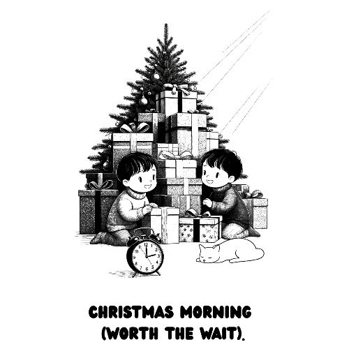 Christmas Morning T-Shirt | Minimalist Kids Gifts - Men's Premium T-Shirt