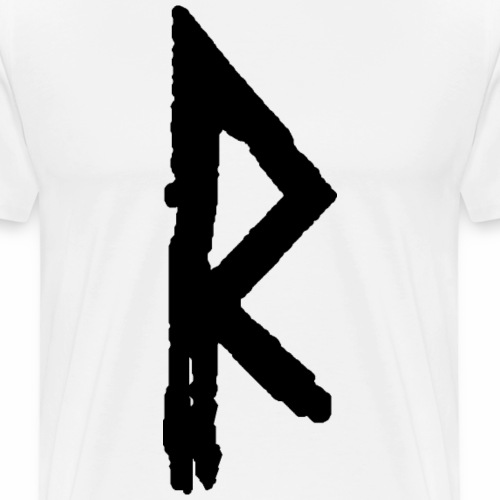 Elder Futhark Rune Raidho - Letter R - Men's Premium T-Shirt