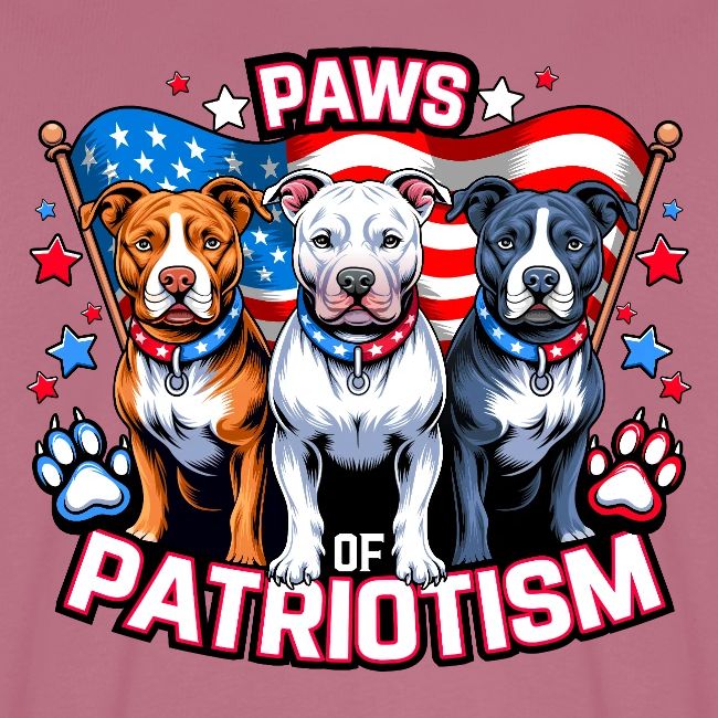 Paws of Patriotism - Proud American Pit Bull Lover