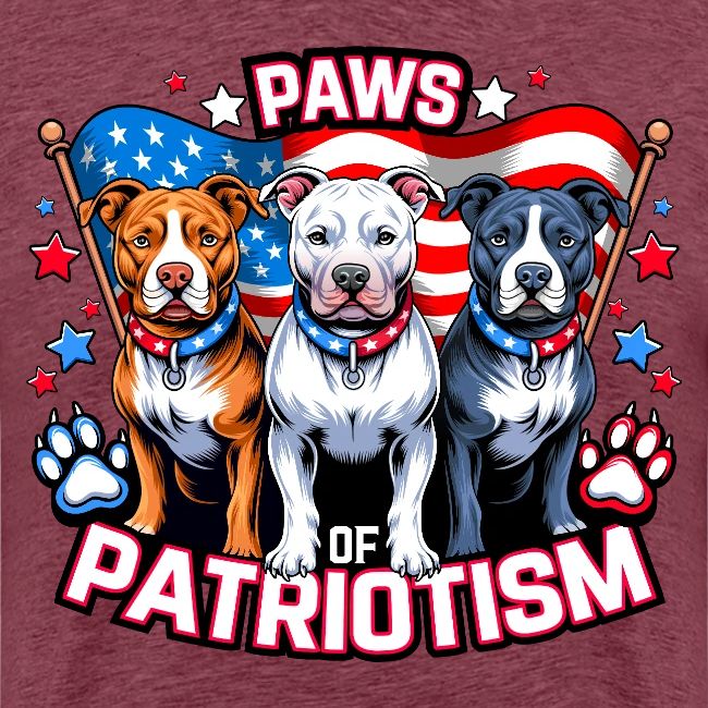 Paws of Patriotism - Proud American Pit Bull Lover
