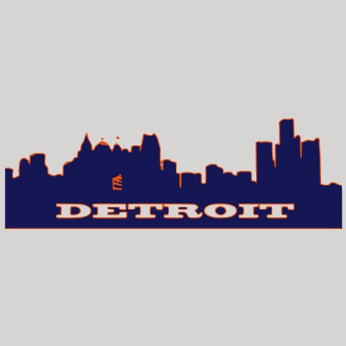 Detroit skyline 2 tone T-Shirts - Men's Premium T-Shirt