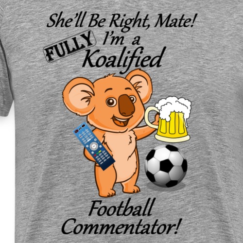 Football Commentator Black Letters - Light Clothes - Men's Premium T-Shirt