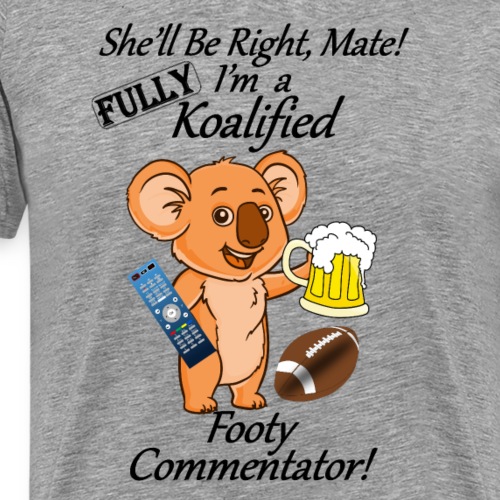 Footy Commentator Black Letters for Light Shirts - Men's Premium T-Shirt