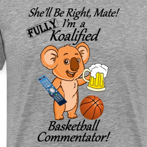 Basketball Commentator black letters - Men's Premium T-Shirt