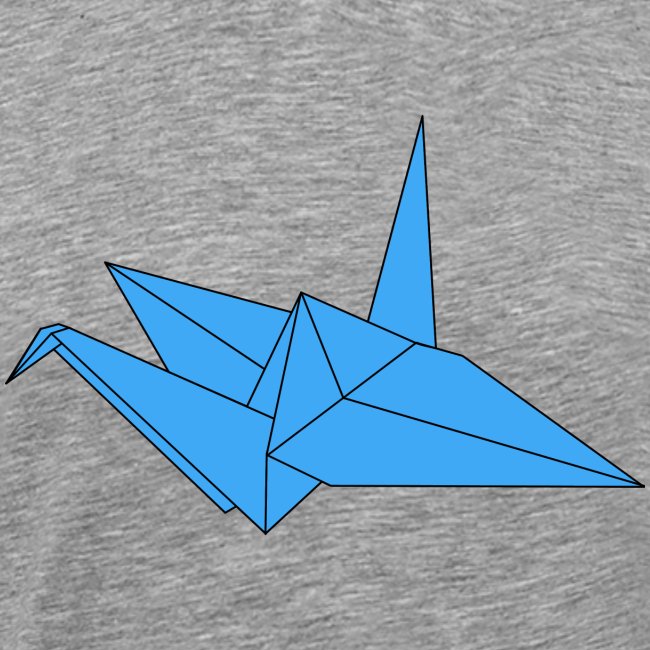 Origami Paper Crane Design - Blue