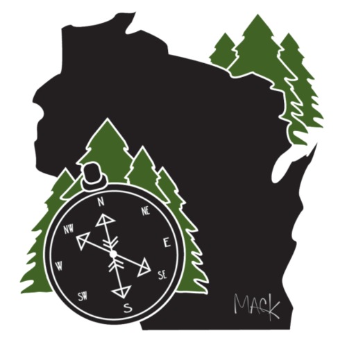 Wisconsin Compass Logo - Men's Premium T-Shirt