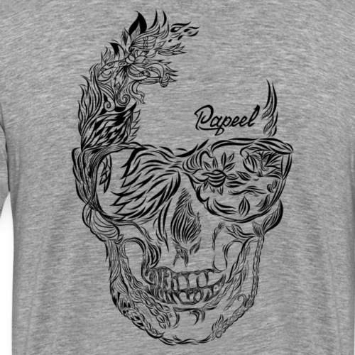 skull lines Papeel Arts - Men's Premium T-Shirt