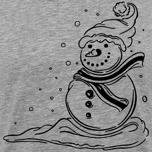 Snowman, winter, snowflakes - Men's Premium T-Shirt