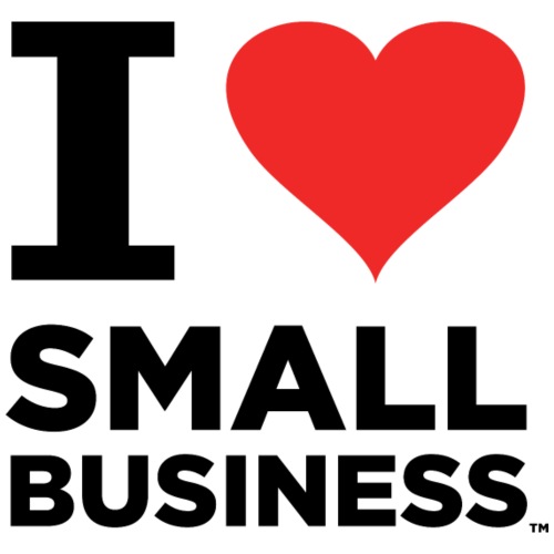 I Heart Small Business (Black & Red) - Men's Premium T-Shirt