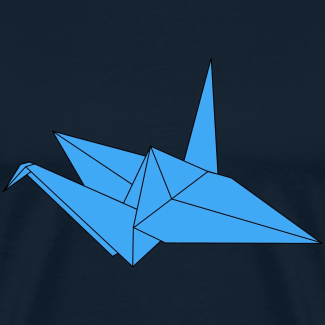 Origami Paper Crane Design - Blue