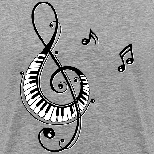 Clef Piano Keys Treble Clef Music Notes - Men's Premium T-Shirt