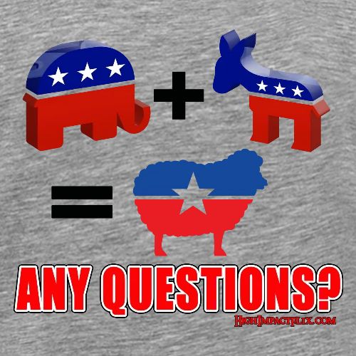 Any Questions - Sheep - Men's Premium T-Shirt