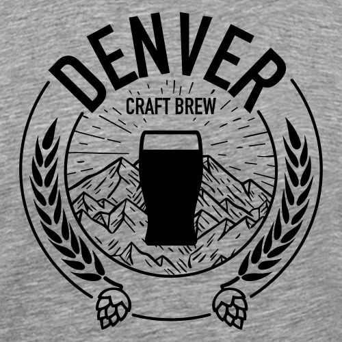 Denver Craft Brew - Black Logo - Men's Premium T-Shirt