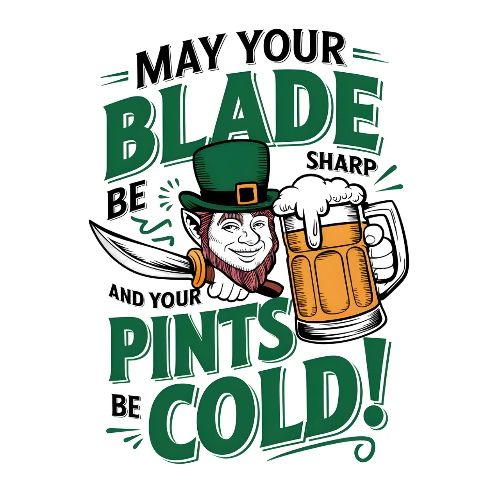 May Your Blade be Sharp and Your Pints be Cold! - Men's Premium T-Shirt