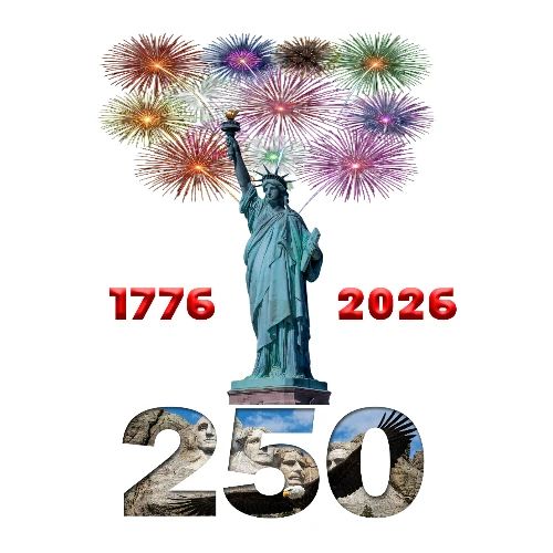 1776 - 2026 | 250 Years USA | Fireworks - Men's Premium T-Shirt