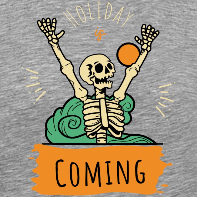 Orange Green Simple Holiday is Coming T Shirt