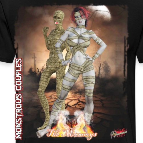 Monstrous Couples: The Mummys - Men's Premium T-Shirt