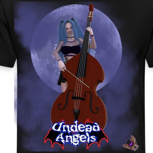 Undead Angels: Vampire Bassist Ashley Full Moon - Men's Premium T-Shirt