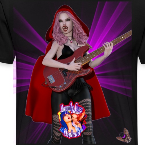 Happily Ever Undead: Blood Red Hood Bassist - Men's Premium T-Shirt
