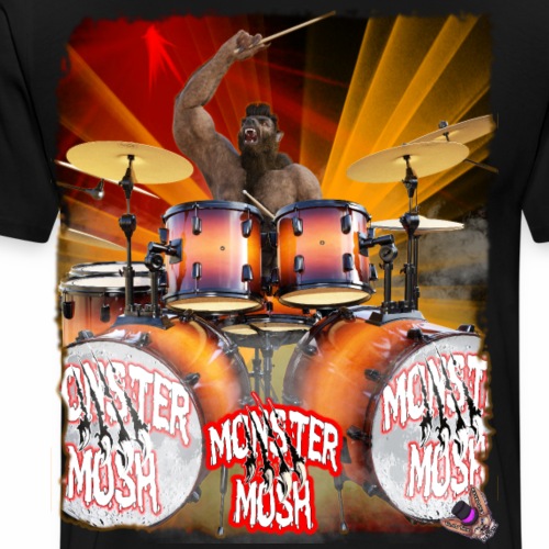 Monster Mosh Wolfman Drummer - Men's Premium T-Shirt