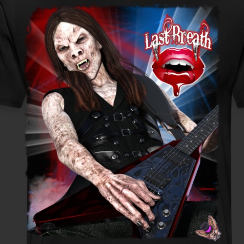 Last Breath: Vampire Guitarist Necro - Men's Premium T-Shirt