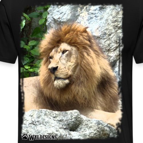 Lion On Rocks - Men's Premium T-Shirt